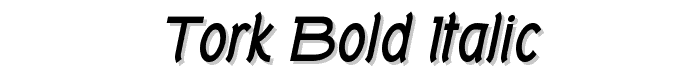 Tork Bold Italic font